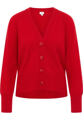 ETERNA - Strick Cardigan hellrot - Gr. - S/Langarm