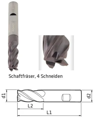 ELMAG Schaftfräser, 4-Schneiden - 17262