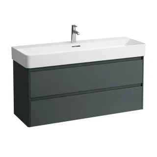 LAUFEN Waschtischunterschrank BASE 2.0 400x1168x515 2 Schubl m. Griffmulde f.WT H810289 verkehrsgrau H4114221082661