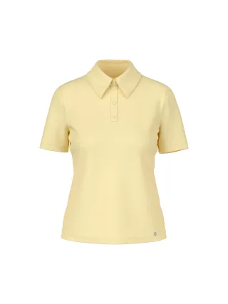 Marc Cain Additions - Poloshirt aus Baumwollstretch flan - Gr. - 38