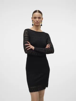 VERO MODA - VMZOE 2-WAY LS SHORT DRESS JRS NOOS black - Gr. - M