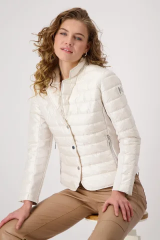 monari - Steppjacke mit Neopren creamy beige - Gr. - 46