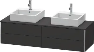 Duravit XSquare Konsolenwaschtischunterbau wandhängend Graphit Supermatt 1600x548x400 mm - XS4917B80 XS4917B8080