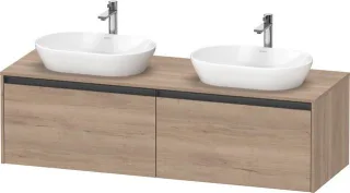Duravit Ketho2 Konsolen-Waschtischunterbau wandhängend 1600x550x459 Az 2 Ei K24889B55550000
