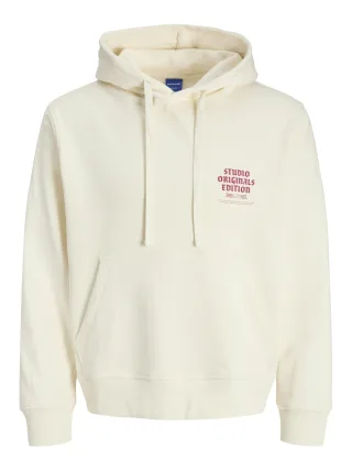 JACK&JONES - JORMEADOWS SWEAT HOOD antique white - Gr. - XL