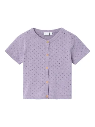 NAME IT - NMFJALISA SS KNIT CARD purple rose - Gr. - 98