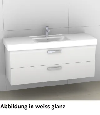 Artiqua 414 Waschtischunterschrank für Subway/Omnia Architectura 611813 Weiß Hochglanz Select, 414-W 414-WU2L-V51-7160-125