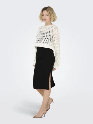 ONLY - ONLEMMA SLIT SKIRT JRS NOOS Black - Gr. - XS