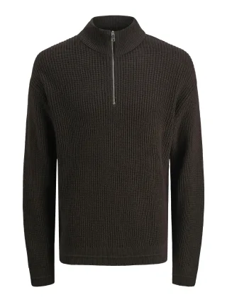 JACK&JONES - JJKAITO KNIT HALF ZIP BF - Gr. - M