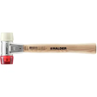 HALDER BASEPLEX - Schonhammer mit Zinkdruckguss - Gehäuse und Holzstiel, Nylon / Cellulosacetat - 3968.040