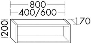 Burgbad Hängeschrank rc40 System PG2 200x800x170 Trend-/RAL-Farbe Ultramatt, OSCJ080F5782 OSCJ080F5782