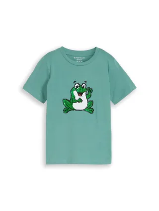tom tailor kids - T-Shirt mit Wendepailletten - Gr. - 128/134