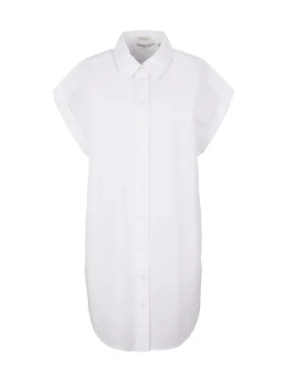 Denim Tom Tailor - Longbluse mit Kurzärmeln white - Gr. - S