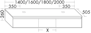 Burgbad Waschtischunterschrank rc40 Nussbaum Cognac/Schilf Matt, SGBG140F4609A0067 SGBG140F4609A0067
