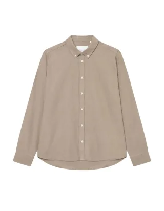 les deux - Regular Fit Freizeithemd mit Button-Down-Kragen beige - Gr. - XL