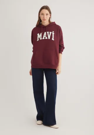 Mavi - MAVI LOGO HOODIE pomegranate - Gr. - S