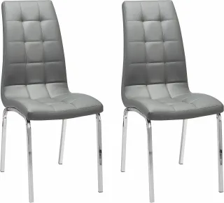 OTTO home 4-Fußstuhl "Lila" (Set) 2 Stk.(2 Stück) Bezug in Kunstleder, verchromtes Metallgestell
