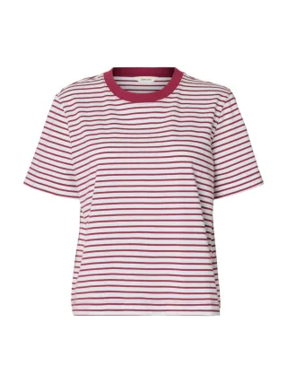 Selected - Streifenshirt violet - Gr. - XS