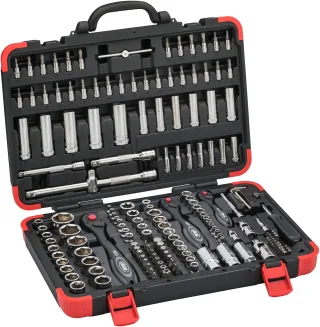VIGOR Steckschlüssel Satz, V2461N, Sechskant6, 3 (1/4 Zoll), Sechskant8 (5/16 Zoll), Vierkant6, 3 mm