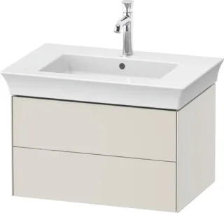 Duravit White Tulip Waschtischunterbau wandhängend Nordic Weiß Seidenmatt 684x458x410 mm - WT4341039 WT434103939
