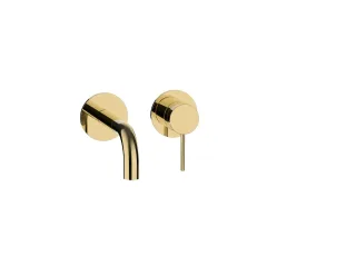 Herzbach MODUL7 Waschtisch-Wandbatterie Farbset 160mm PVD Gold, 70.701602.1.03 70.701602.1.03