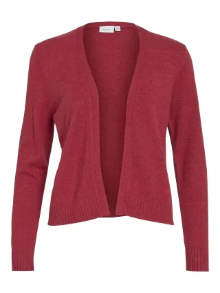 VILA - VIRIL SHORT L/S KNIT CARDIGAN-NOOS jester red - Gr. - M