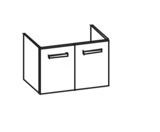 Artiqua 411 Waschtischunterschrank für Durastyle 232080,232580,232680, Anthrazit Hochglanz, 411-WU2T 411-WU2T-D41-7015-51