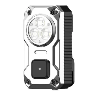 BIKIGHT SD-34 Tri-source EDC Flashlight with Magnetic Back Design 1200mAh USB Type-C Rechargeable Mini Clip Light LED ke