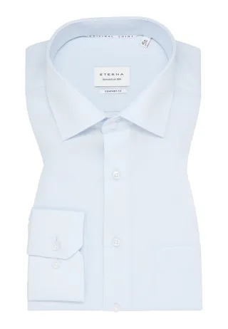 ETERNA - Original Shirt Popeline Langarm hellblau - Gr. - 48/Langarm - 65cm