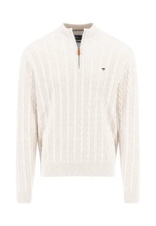 FYNCH-HATTON - Zip Troyer, Cable new offwhite - Gr. - M