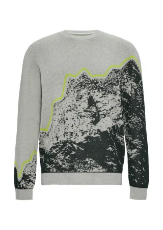 s.Oliver Red Label - Strickpullover mit Jacquard-Artwork grau - Gr. - XL