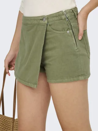 ONLY - ONLSILLA MW WRAP SKORT PNT Oil Green - Gr. - M