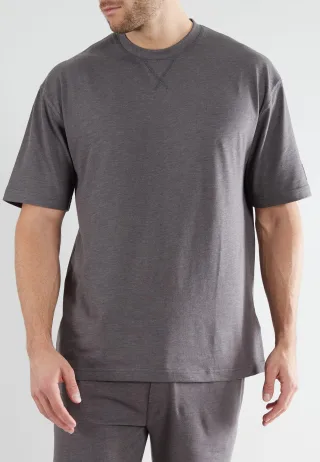 TOM TAILOR BODYWEAR - Shirts Männlich grau-dunkel-melange - Gr. - 50