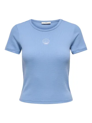 ONLY - ONLELVA JUNE EMB S/S TEE JRS NOOS Allure - Gr. - S