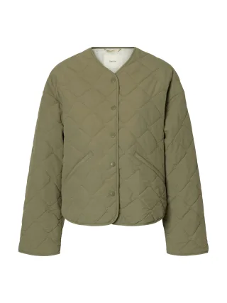 SELECTED WOMEN - SLFRAYNA QUILTED JACKET #S deep lichen green - Gr. - 38