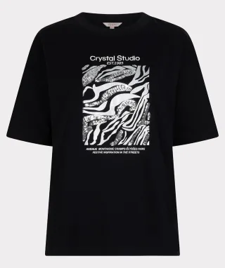 Esqualo - T-shirt - Crystal Studio schwarz - Gr. - XS