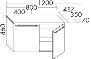 Burgbad Unterschrank Bel HGL 460x800x487 Lichtgrau Ultramatt, USAZ080F5679 USAZ080F5679