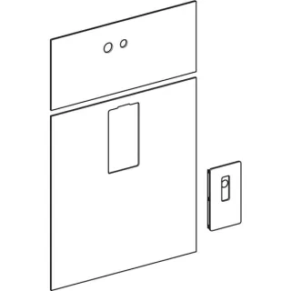 Geberit Frontverkleidung zu Monolith Sanitär- modul für Waschtisch B 73cm 8li Glas umbra, 242701SQ1 242701SQ1