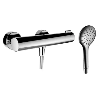 LAUFEN Brausethermostat Aufputz TWINPLUS, Thermostatische Kartusche mit Zubehör Kunststoffschlauch 1 HF905451100600