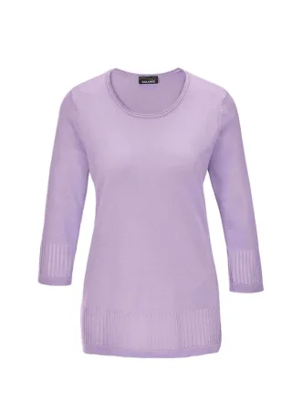 GOLDNER 3/4 Arm-Pullover "Kurzgröße Ajour-Pullover mit Durchbrüchen" Ohne