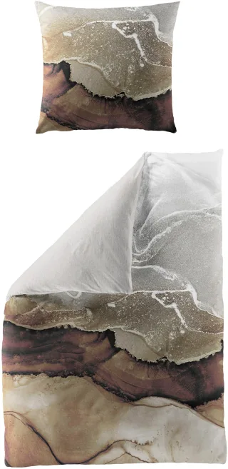 Biberna Bettwäsche "5192" 2 Stk. Mako-Satin, 100 % Baumwolle, pflegeleicht; Digitaldruck