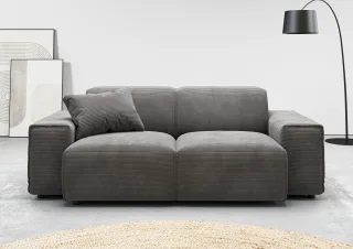 Home affaire 2-Sitzer "Glimminge auch in Breitcord + Feincord + Easy care-Bezug" besondere Kedernähte, Zierkissen
