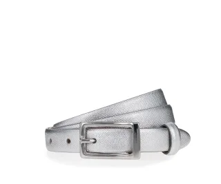 Vanzetti - Workwear Staples - 20 mm Ledergürtel silber | 9999 - Gr. - 65
