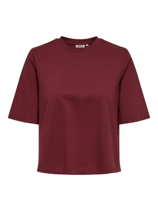 ONLY - ONLSILVINA S/S TOP SWT ruby wine - Gr. - S