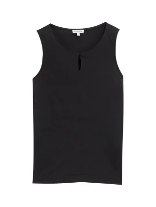 Tom Tailor - Top mit Cut-Out-Detail schwarz - Gr. - L