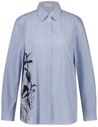 GERRY WEBER Collection - Streifenbluse blau - Gr. - 38