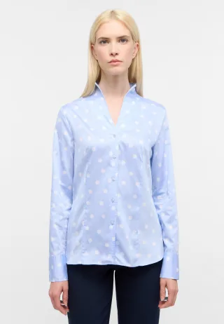 ETERNA - Bluse Satingewebe Langarm hellblau - Gr. - 44/Langarm