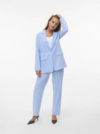VERO MODA - VMZELDA LS LOOSE BLAZER BOO brunnera blue - Gr. - 42