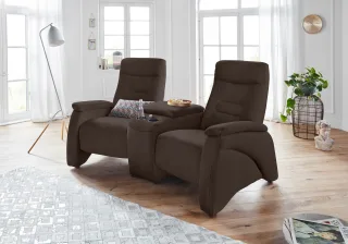 exxpo - sofa fashion 2,5-Sitzer "Ascoli, Kinosofa mit hohem Sitzkomfort, bequeme Armlehnen" inkl. Relaxfunktion, mit Ablage und Staufach, hohe Rückenlehne