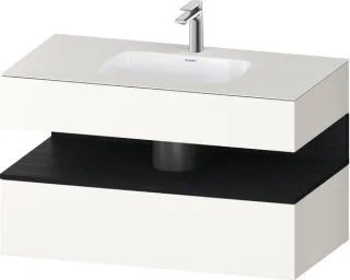 Duravit Qatego Einbauwaschtisch mit Konsolenwaschtischunterbau Weiß Supermatt 1000x550x600 mm - QA47 QA4786016840000